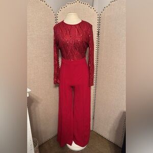 Elegant Red Jumpsuit